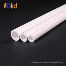 White PPR Pipe with Red and Blue Line PPR Raw Material Water Piping